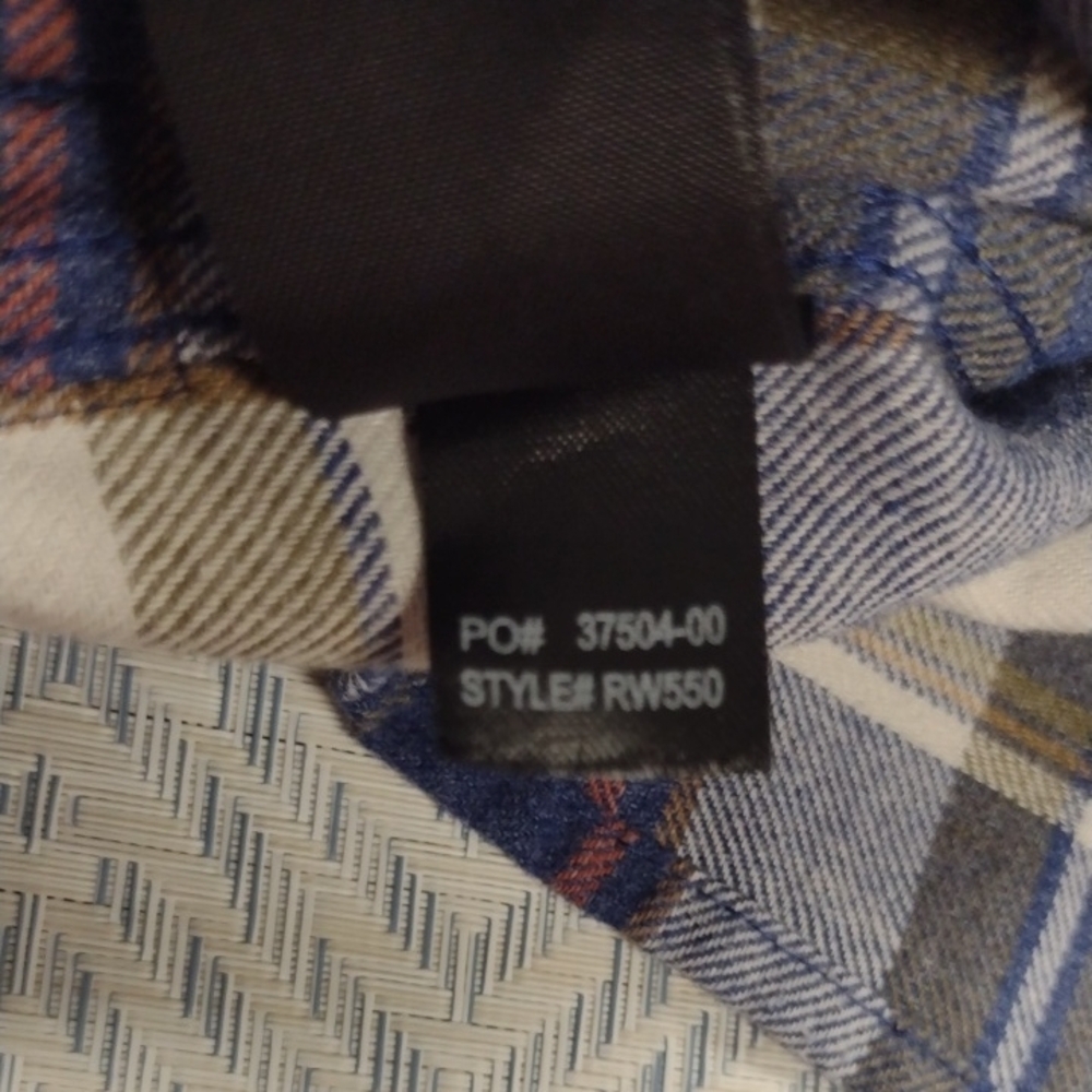 Roark Blue and Tan Plaid Casual Shirt - Picture 13 of 13
